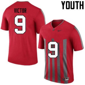 Youth Ohio State Buckeyes #9 Binjimen Victor Throwback Nike NCAA College Football Jersey June VMO2844VZ